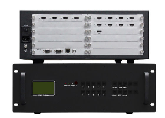 4 In 9 Out 3x3 2x2 HDMI ตัวควบคุมผนังวิดีโอ พร้อมปลอก 3.5U