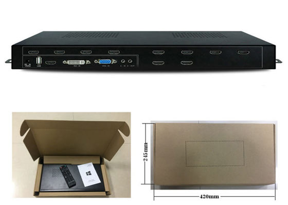 1 อินพุต 9 เอาต์พุต HDMI splitter พร้อมฟังก์ชั่นติดผนัง 1x9 HDMI Video Wall Controller พร้อม 3x3
