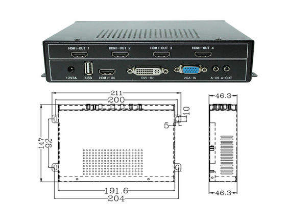 เครื่องควบคุมกําแพงวิดีโอ HDMI ที่มีประสิทธิภาพสูง สําหรับจอหลายจอแบบไร้รอยต่อ