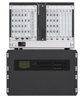 7U 4x4 3x5 3x4 2x2 3x3 DVI VGA SDI HDMI ตัวควบคุมผนังวิดีโอ 16 ช่องสัญญาณออก 18 ช่องสัญญาณเข้า