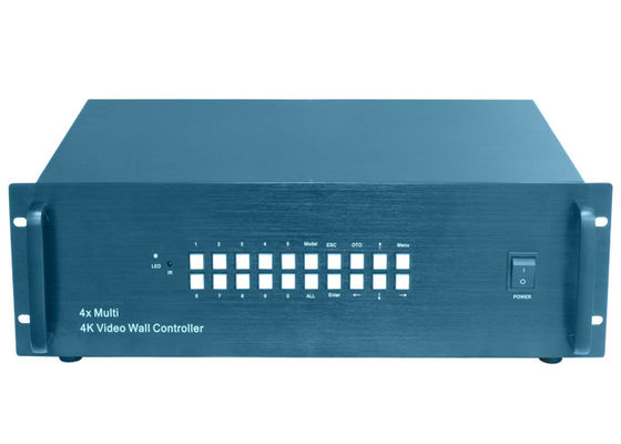 4K 60HZ LCD ตัวควบคุมผนังวิดีโอ 4 อินพุตสัญญาณ HDMI 16 เอาต์พุต