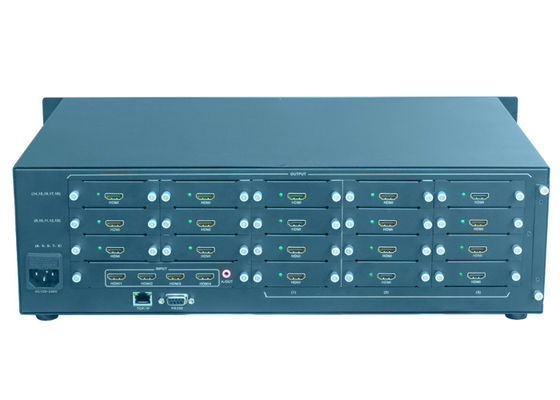 4K 60HZ LCD ตัวควบคุมผนังวิดีโอ 4 อินพุตสัญญาณ HDMI 16 เอาต์พุต