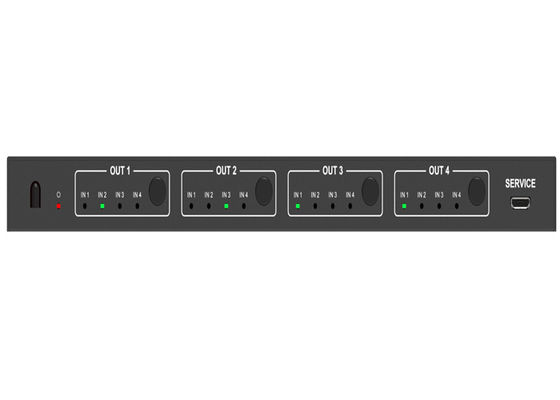 ไมโคร USB 18Gbps 4x4 Matrix HDMI Switcher ตัวรับสัญญาณ IR