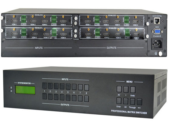 HDMI 4k Hdbaset Video Matrix 8x8 Hdmi เหนือ Cat6 Matrix Ultra Hd Hdmi Matrix Switch 6x2