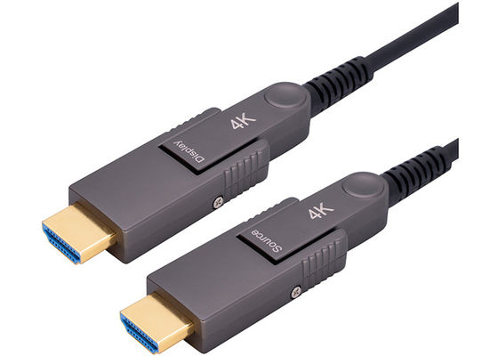 EDID CEC HDCP2.2 HDR สายไฟเบอร์ออปติกที่รองรับ EMI RFI