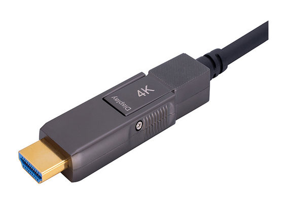 สายเคเบิลออปติคัล HDMI 2.0 หุ้มเกราะ 200CU โครงสร้างสแตนเลส