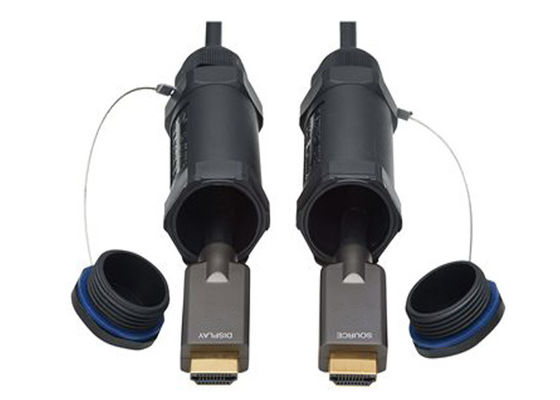IP68 สายไฟเบอร์ออปติก HDMI