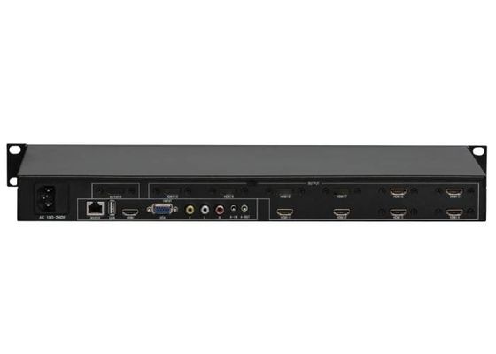 1 ใน 6 ออก 2x3 3x2 RS232 Video Wall Processor 3.5 อินเทอร์เฟซเสียง