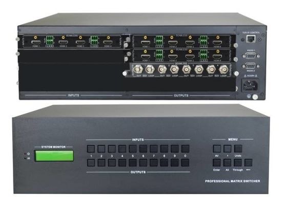 Custom Made 4 In 12 Out Video Matrix Switcher สำหรับห้องประชุมอัจฉริยะ