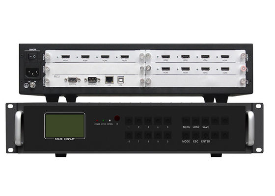 4 ใน 8 ออก HDMI 4x2 2x4 ตัวควบคุมผนังวิดีโอ พร้อม Central Control