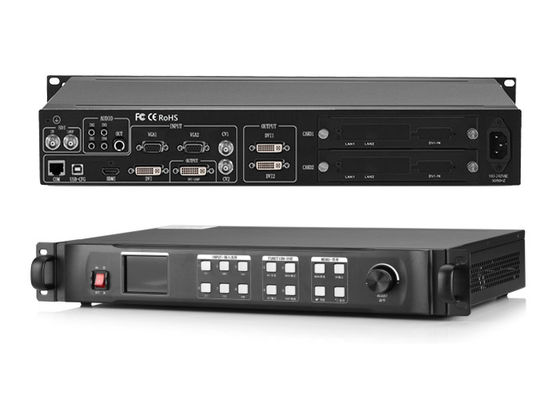 1HDMI 1 VGA 2 อินพุต BNC 2 เอาต์พุต DVI โปรเซสเซอร์ LED ผนังพร้อมปลอก 1U