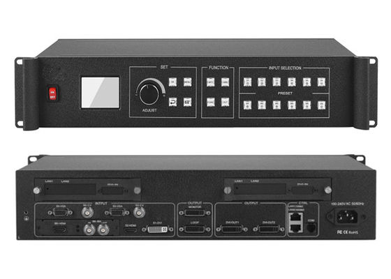 RS232 RJ45 โปรเซสเซอร์วิดีโอความละเอียดสูง Splicing สามภาพ