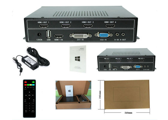 1080P 2x2 ตัวควบคุมผนังวิดีโอ HDMI 1x4 ตัวประมวลผลผนังวิดีโอ HDMI