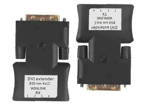 Multi Mode 4 Cores Dvi Over Fiber Extender LC Fiber สำหรับเกียร์