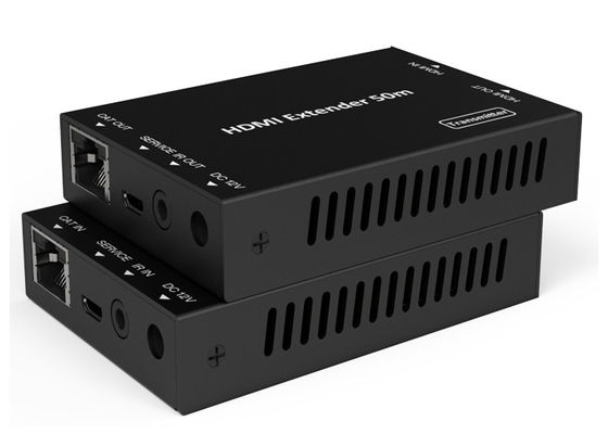 18Gbps HD Video Extender 50 เมตร HDMI Over CAT Metal Enclosure