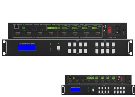 ไม่มีรอยต่อ IR Audio UHD HDMI 2.0 Matrix Switcher 4K 60Hz 18Gbps 4x4