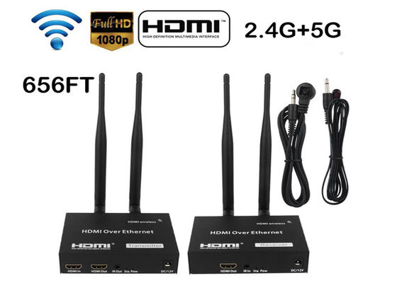ทีวี 660ft / 200m เครื่องส่งสัญญาณและตัวรับสัญญาณไร้สาย HDMI 1080P พร้อมรีโมท IR