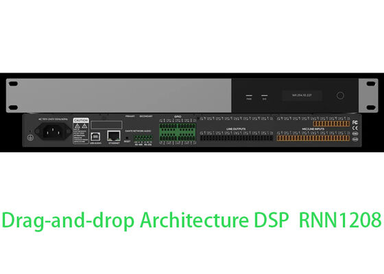 DSP เครื่องประมวลผลเสียง 12x8 DSP เครื่องประมวลผลประชุม DSP เครื่องประมวลผล