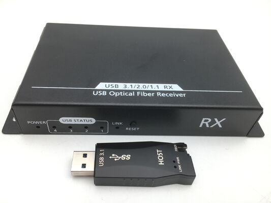 USB 3.0 Fiber Optic Extender ระยะทาง 300m ความเร็ว 5 Gbps และ 4-Port USB Hub