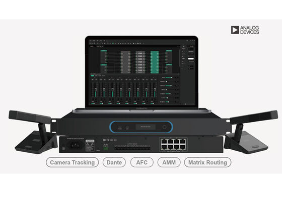 VINCAN NMC100D Network Audio Mixing Console พร้อม 32x32 ช่อง Dante, การผสมไมโครโฟนอัตโนมัติ และ 8 PoE++ อินเตอร์เฟซ