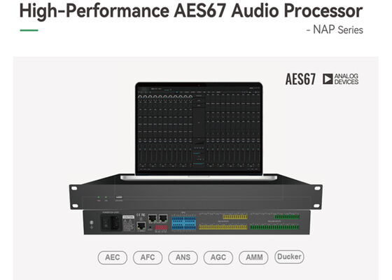 VINCAN NAP Series AES67 Network Audio DSP Processor พร้อม ADI SHARC 21489 Processor และการผสมผสานอัตโนมัติ