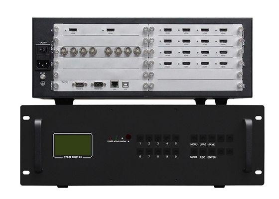 3.5U Casing 4k Matrix Video Wall Processor 16 Ch 1080P เอาต์พุต HDMI
