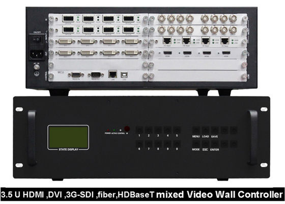 กำหนดเองทำ HDMI DVI Video Wall Controller 3G SDI Fiber HDBaseT ผสม