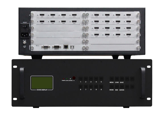 4k 1080P 4x4 HDMI ตัวควบคุมผนังวิดีโอ พลังงานที่ปรับเปลี่ยนได้เอง