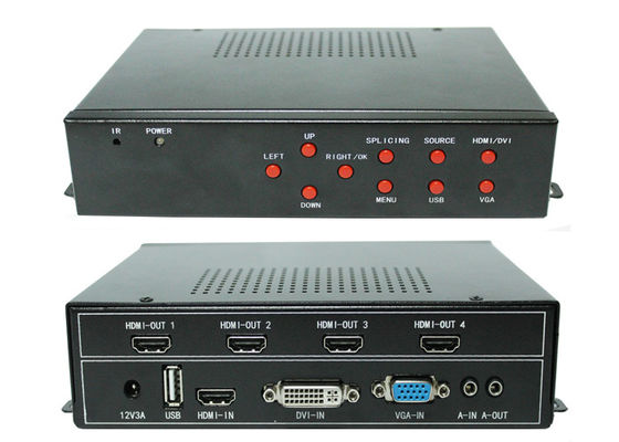 1x2 2x2 Digital HDMI Video Wall Controller สำหรับ Multi TV Display