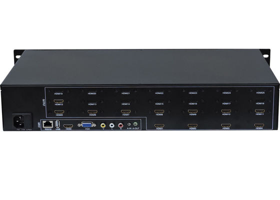 Hdmi 2x2 3x4 2x6 2x5 LCD Video Wall Matrix Controller พร้อม RS232 สำหรับ 12 TV Splicing