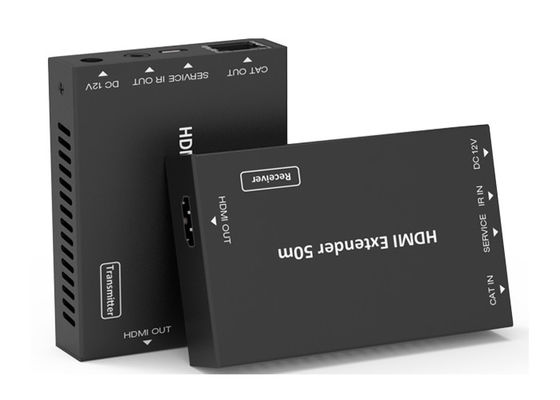 18Gbps HD Video Extender 50 เมตร HDMI Over CAT Metal Enclosure