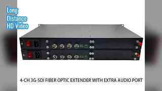 4-Ch 3G-SDI Fiber Extender วิดีโอที่เชื่อถือได้